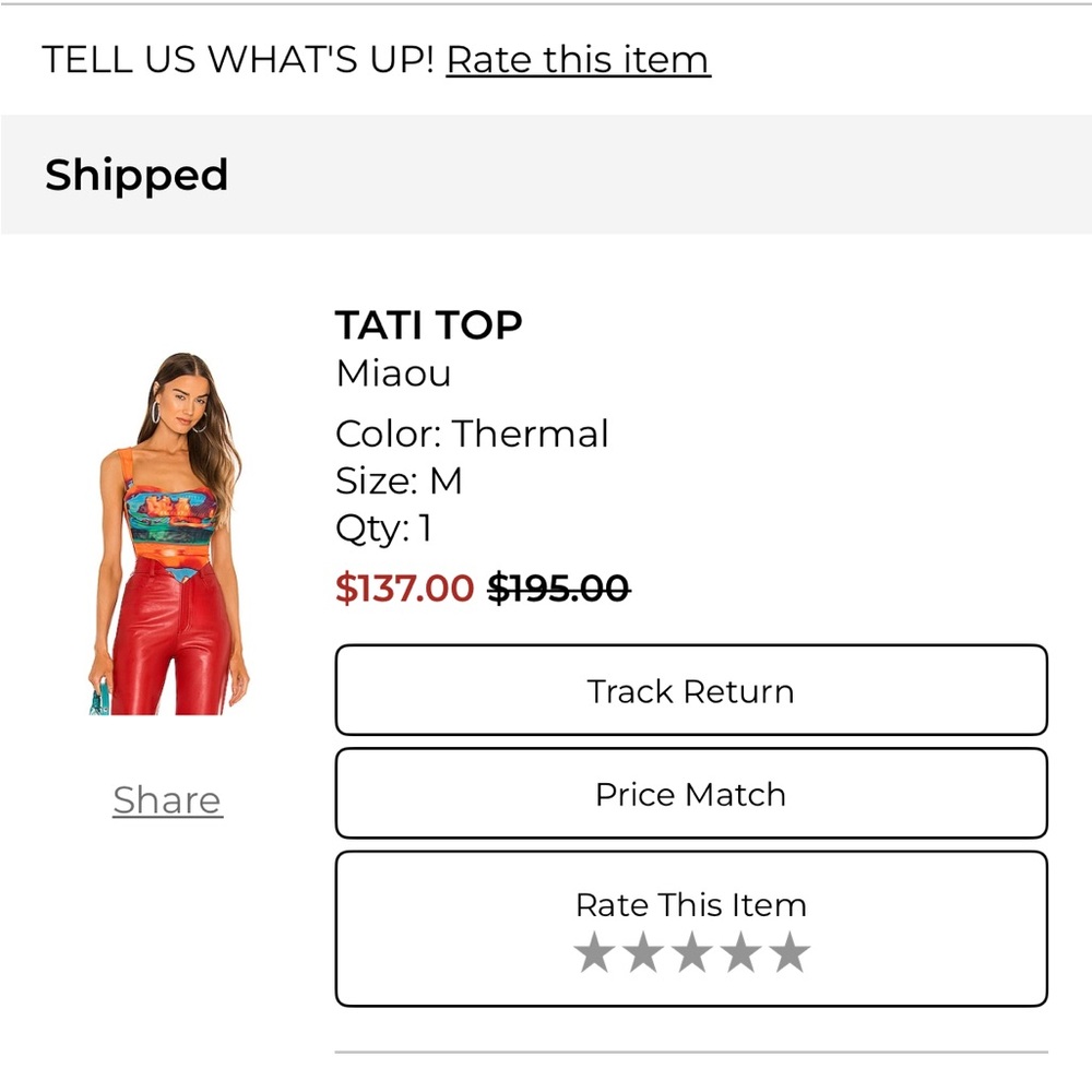 Miaou Tati Top - Vibrant Thermal Print